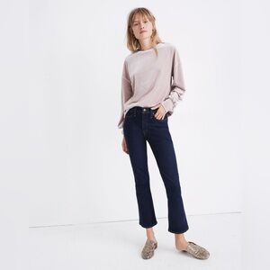 Madewell Velvet Balloon-Sleeve Sweatshirt